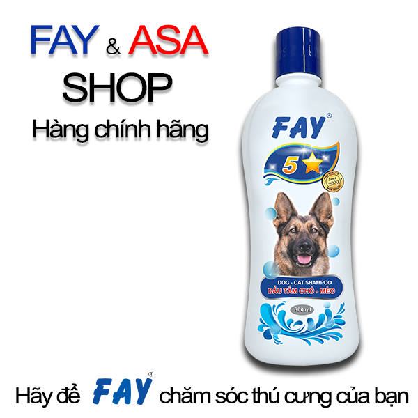 Dầu Tắm Chó, Mèo Fay 5 Sao 300ml - 5 tính năng cực Hot