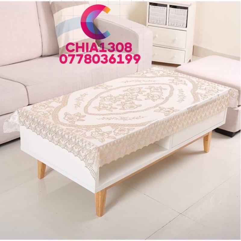 KHĂN TRẢI BÀN PHÒNG KHÁCH CỠ DÀI 80cm CỠ RỘNG 120cm HOA VÂN NỔI CAO CẤP ( sỉ ib)