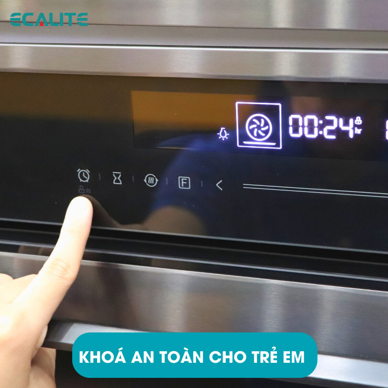 Lò Nướng Âm Tủ Ecalite EOV-JA7060BL - 70L - 9 Chức Năng Nướng - Điều Khiển Cảm Ứng - Hàng Chính Hãng