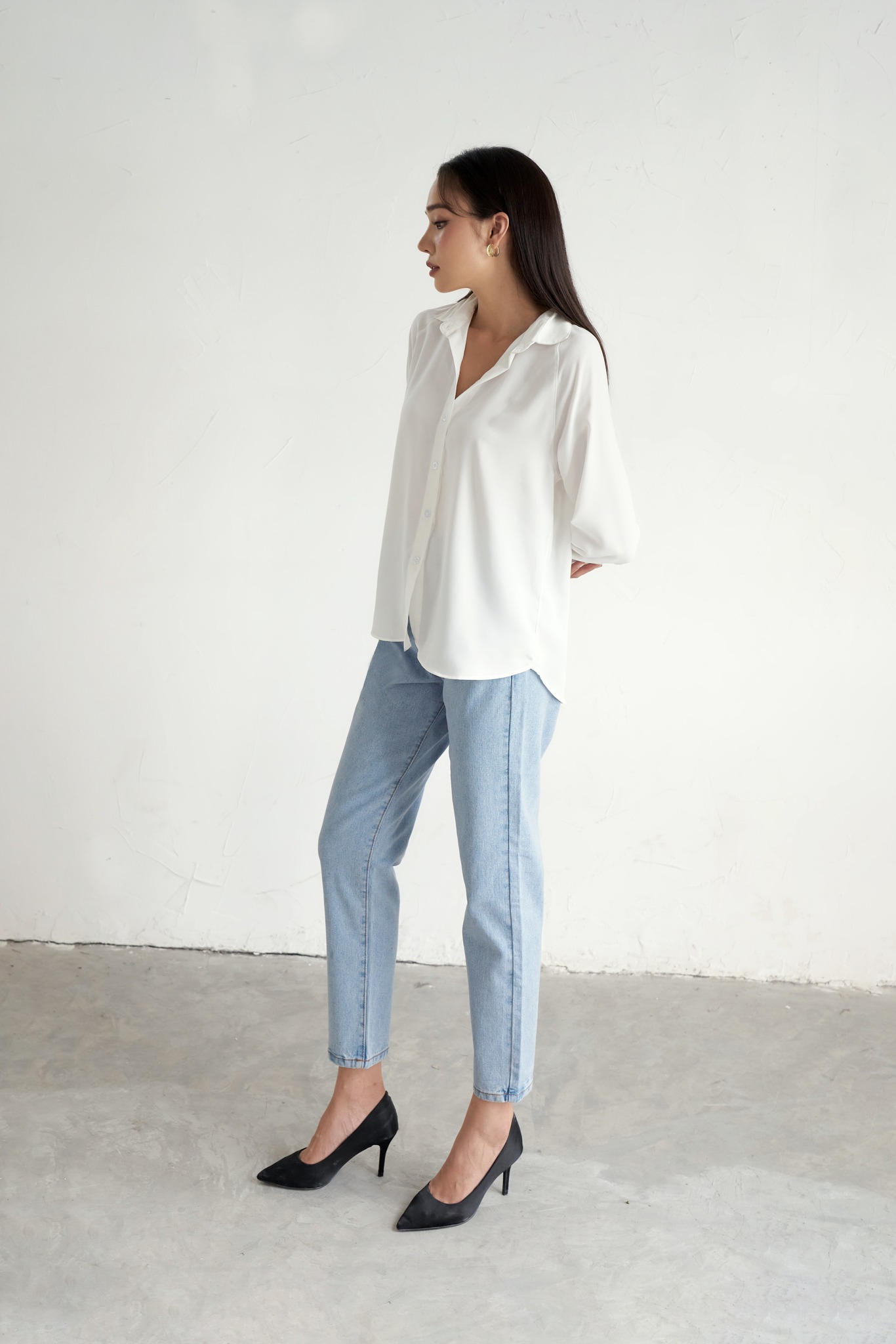 OLV - Áo sơ mi Classic Shirt in Cream