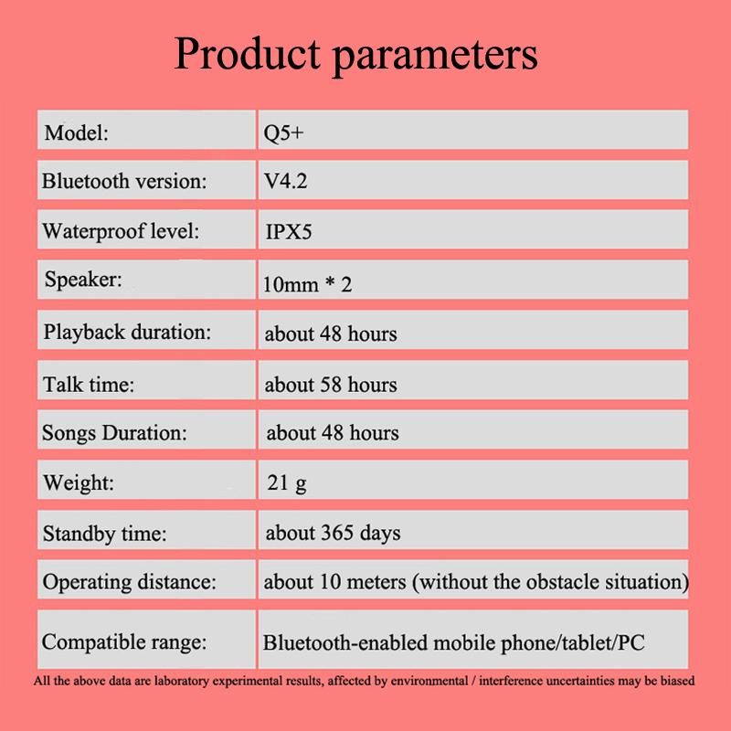 Q5 Thể Thao Không Dây Bluetooth Tai Nghe Nhét Tai Dành Cho Điện Thoại Di Động Tai Nghe Có Micro Bass Nặng Audifonos Fone De Ouvido