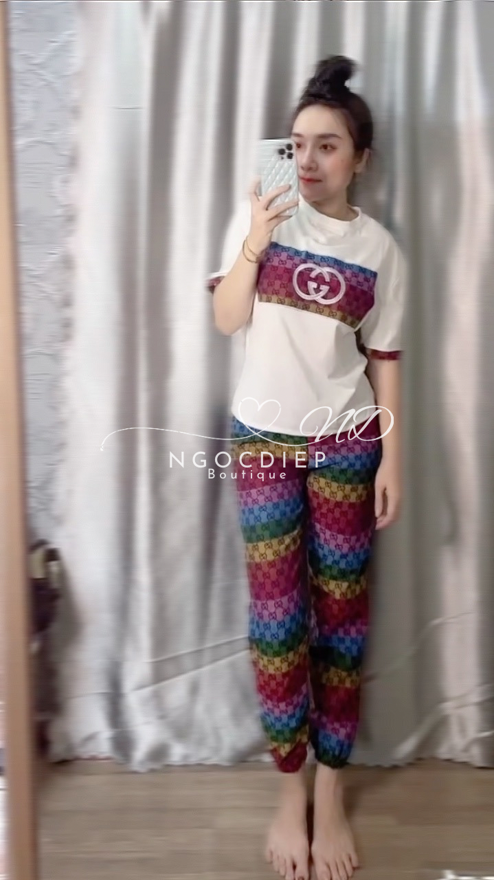 Set Áo Thun Borip thêu Quần Bố GC hot hit