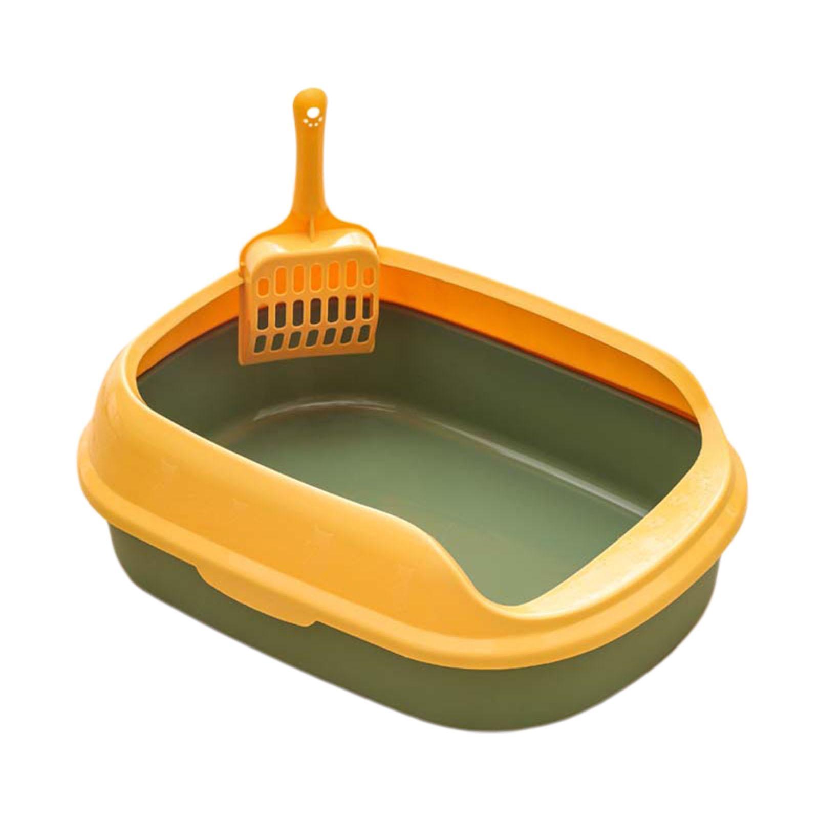 Cat Litter Box Pet Litter Tray Kitten Pan Toilet Shovel Bedpan Blue