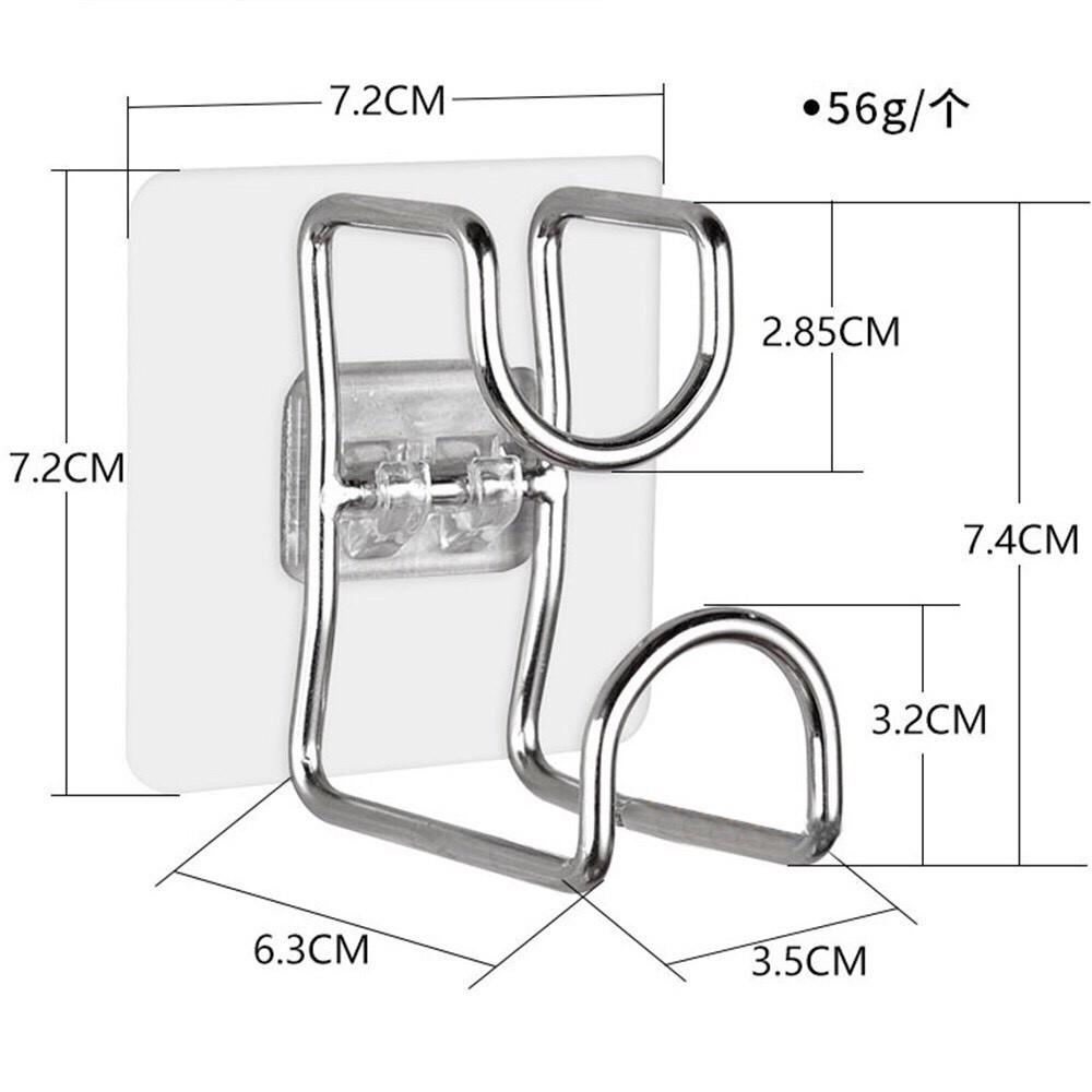 Móc Inox Dính Tường Treo Chậu, Treo Đồ Dùng Tiện Ích