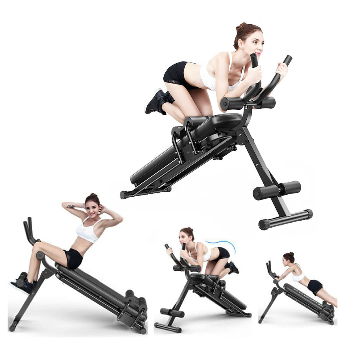 Máy Tập Cơ Bụng Đa Năng - Kết Hợp Tập Bụng, Tập Eo, Tập Gym, Tập Thể Hình Tại Nhà -  Có đồng hồ LED điện tử báo số lần tập, thời gian, Calo.