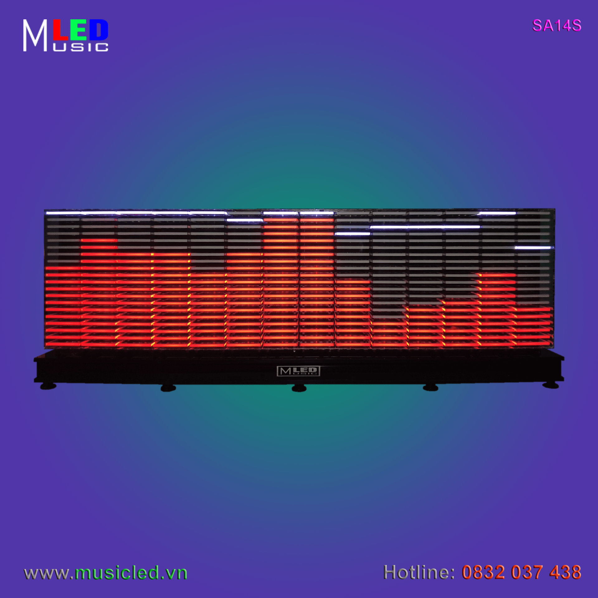 Dàn đèn Music LED nháy theo tần số nhạc 14 cột để bàn