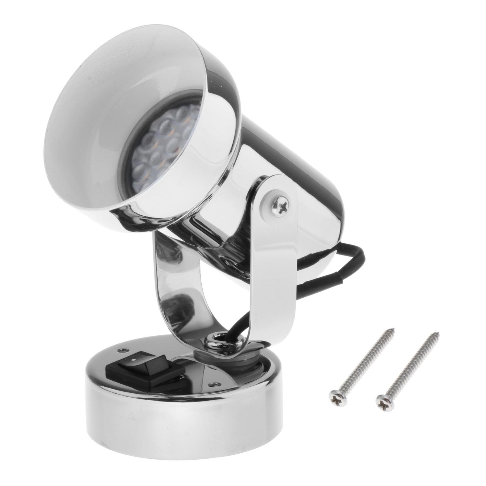 12V Marine Boat Interior LED Reading Light 3W RV Boat Camper Warm White Wall Lamp