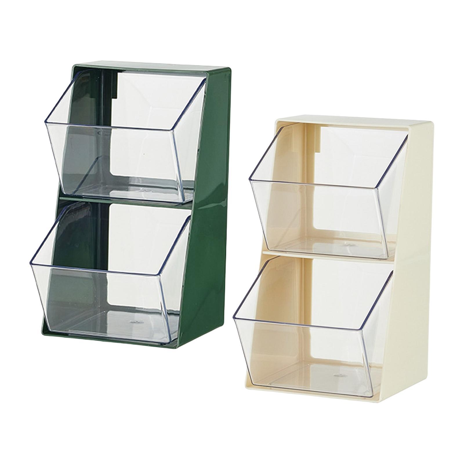 Tea Bags Organizer Divided Container Multifunctional for Kitchen Cabinets