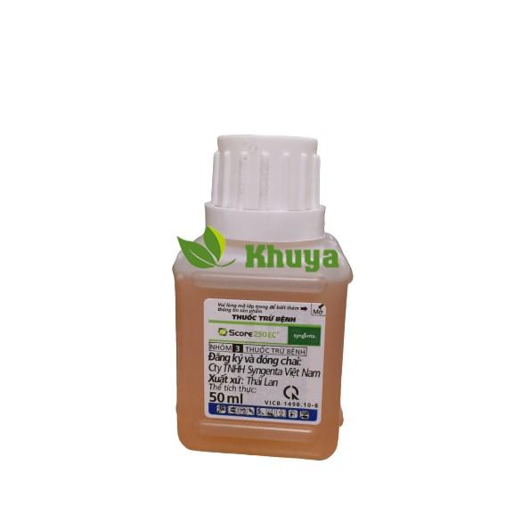 Thuốc trừ bệnh Score 250EC 50ml Đặc trị Phấn trắng và Thán Thư