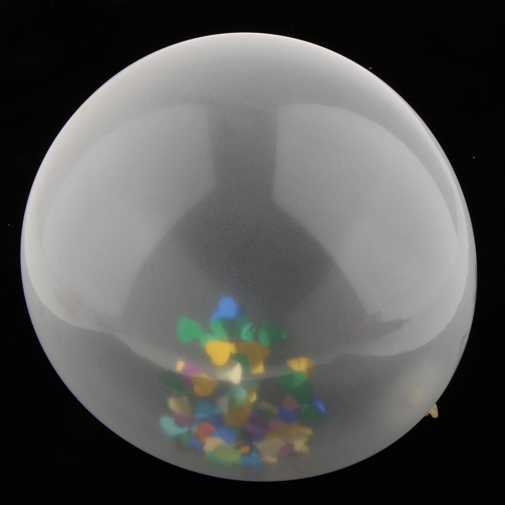 10 Clear Latex Balloons & Heart Confetti Wedding Birthday Party Decor 12in