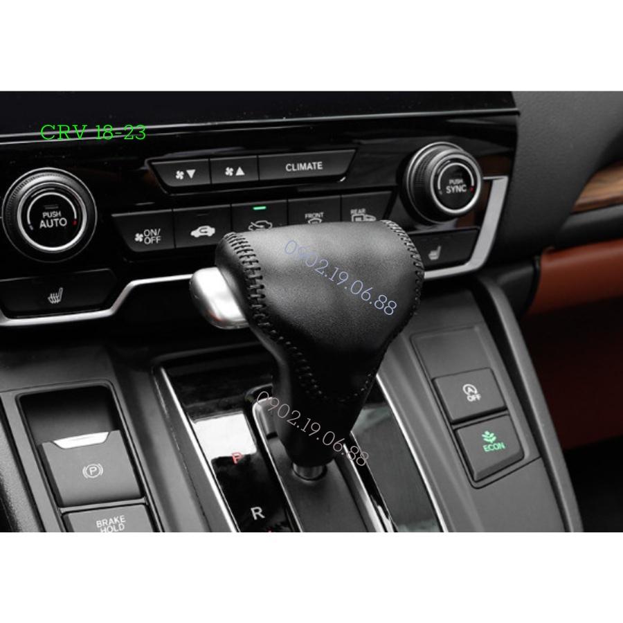 Bọc cần số da bò nhập khẩu xe honda CRV 18-23