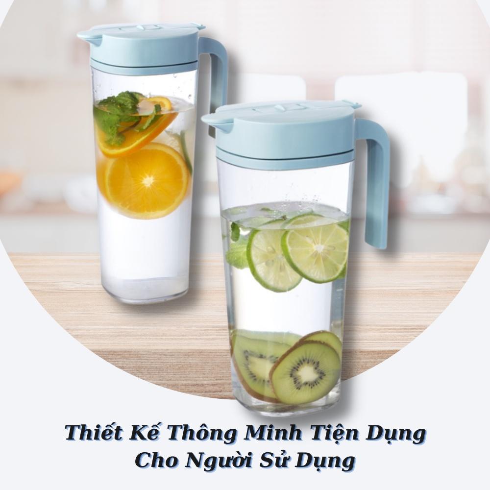 Bình nước nhựa ,cao cấp Biwa INOCHI 1.6L đựng nước chịu nhiệt cao nắp mở tiện dụng