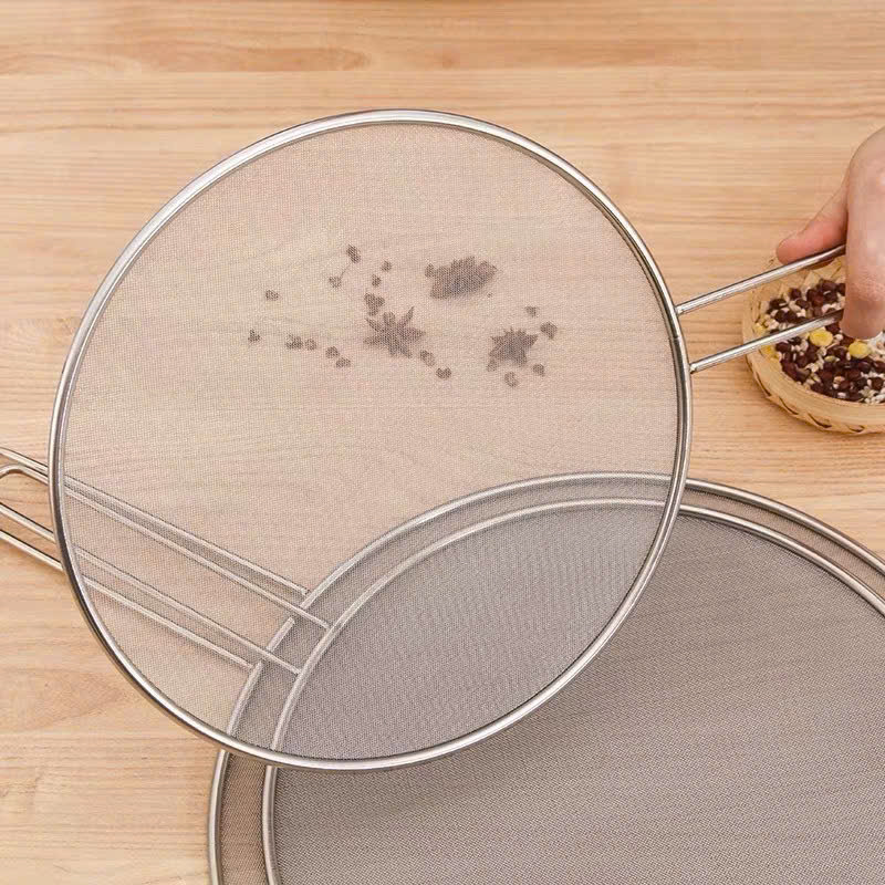 Lưới Vợt Đậy Chống Bắn Dầu Mỡ 29cm - 33cm Có Tay Cầm Tiện Dụng - An Toàn Cho Món Ăn - HÀNG CHÍNH HÃNG MINIIN