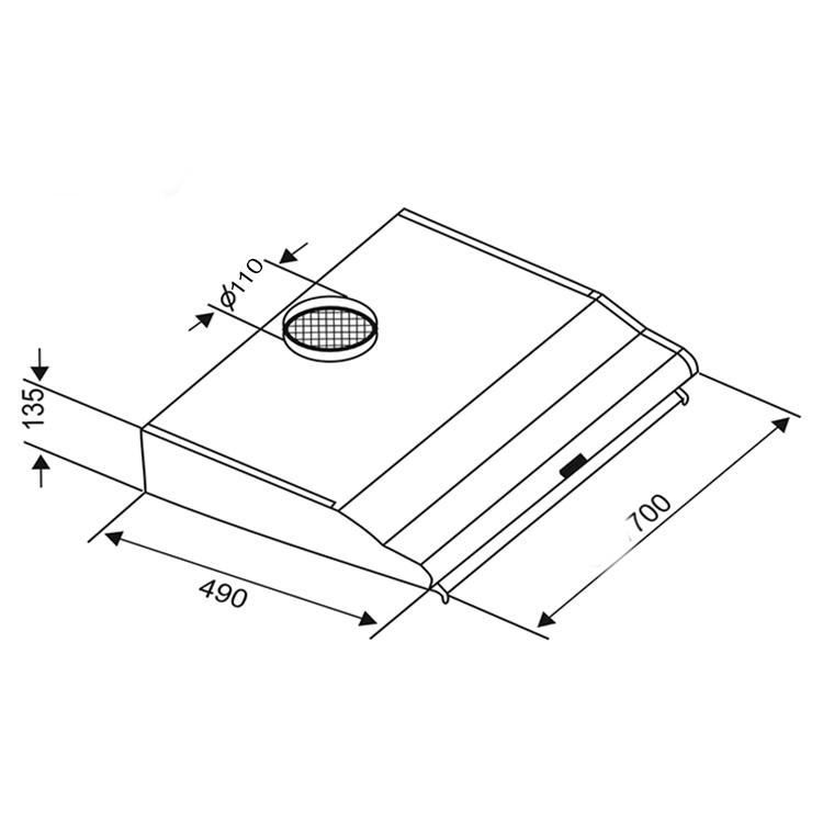 Máy Hút Mùi Bếp Inox 7 Tấc KAFF KF-8710i - Hàng Chính Hãng