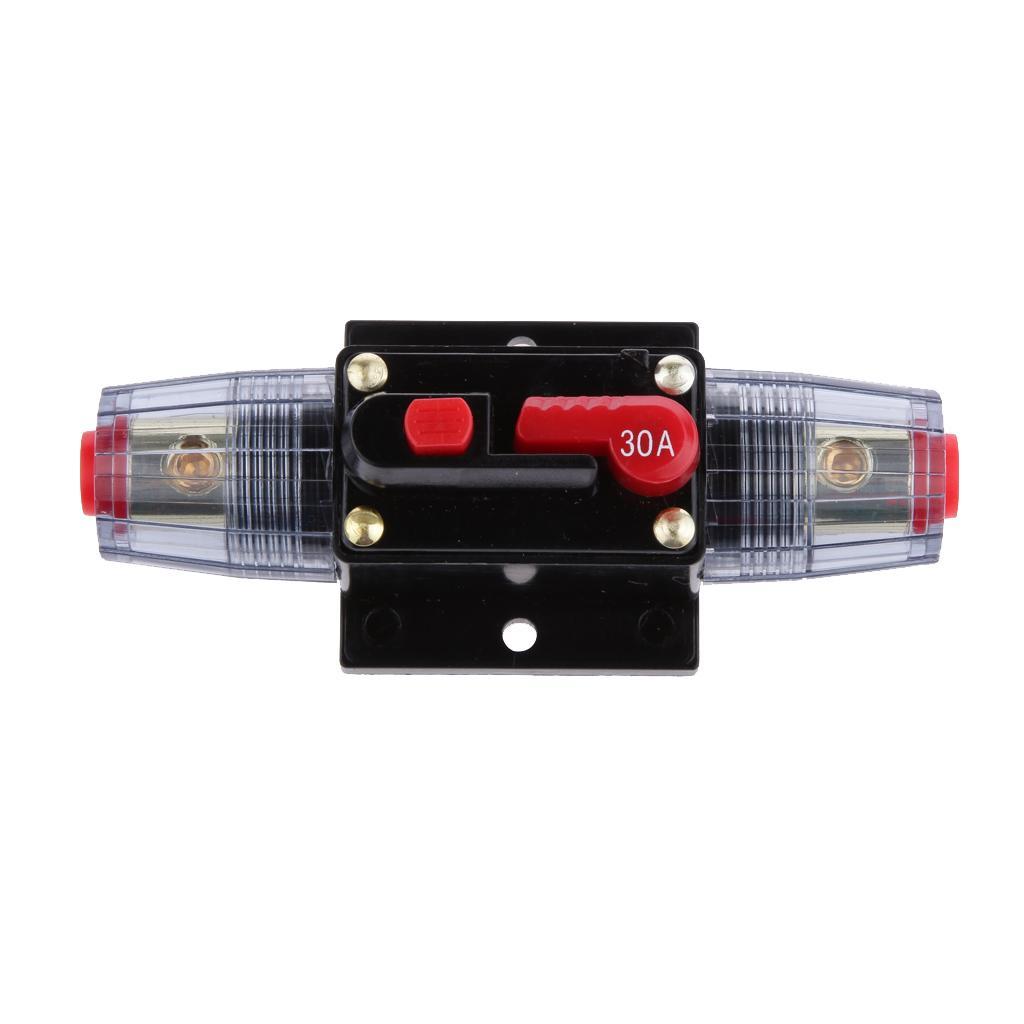 12V-24V Auto Circuit Breaker 60A+30A Manual Reset Switch Car Audio Fuse