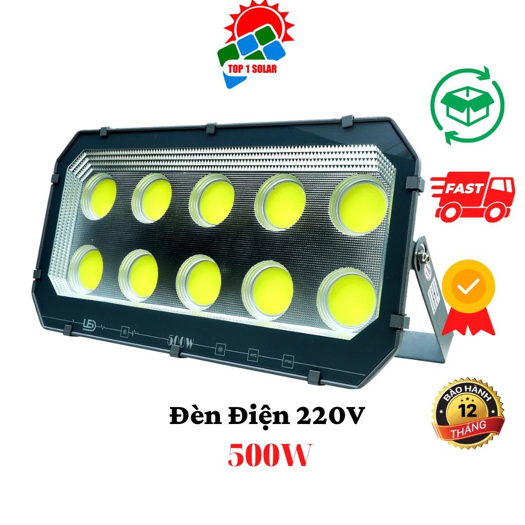 Đèn Pha Led 500W IP66 Ngoài Trời Pha Sân Bóng Mini, Sân Tenis, Công Trình Đủ Công Suất Chiếu Sáng Biển Hiệu Quảng Cáo