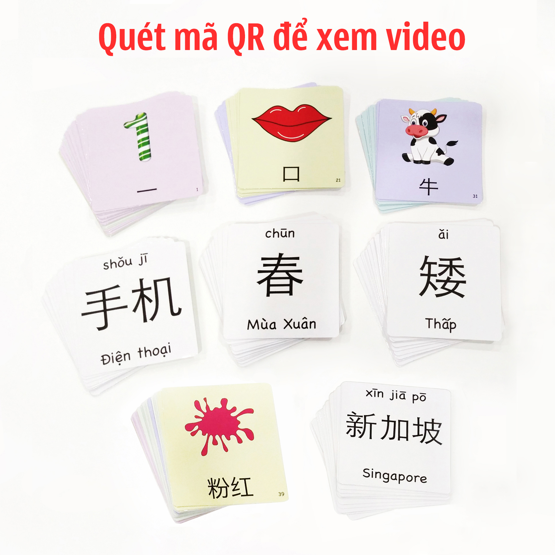 Thẻ từ vựng song ngữ Việt-Trung (Flash Card)