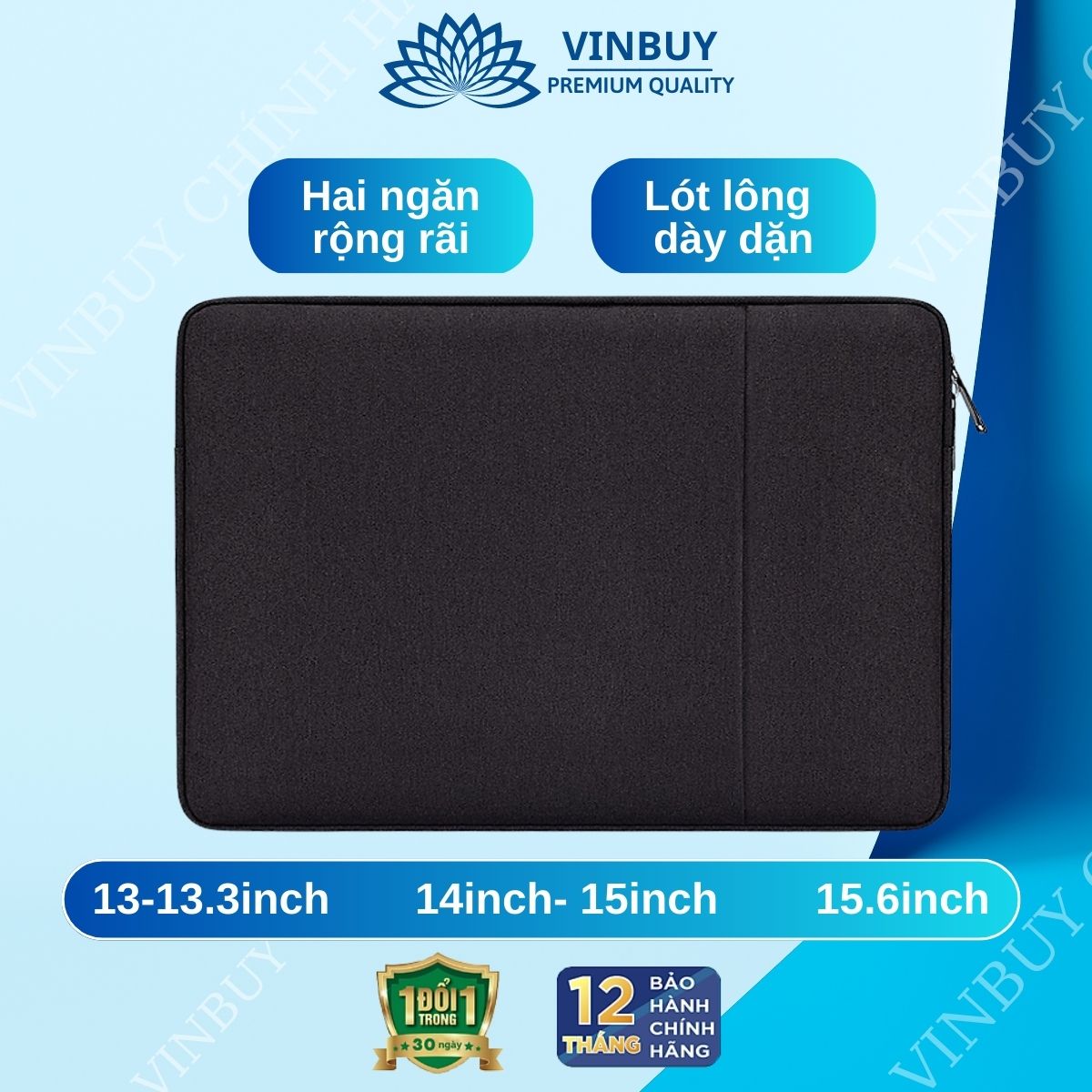 Túi chống sốc Laptop, Túi chống sốc Mac-book cao cấp - Bảo vệ chống va chạm, Chống thấm nước - Hàng chính hãng VinBuy