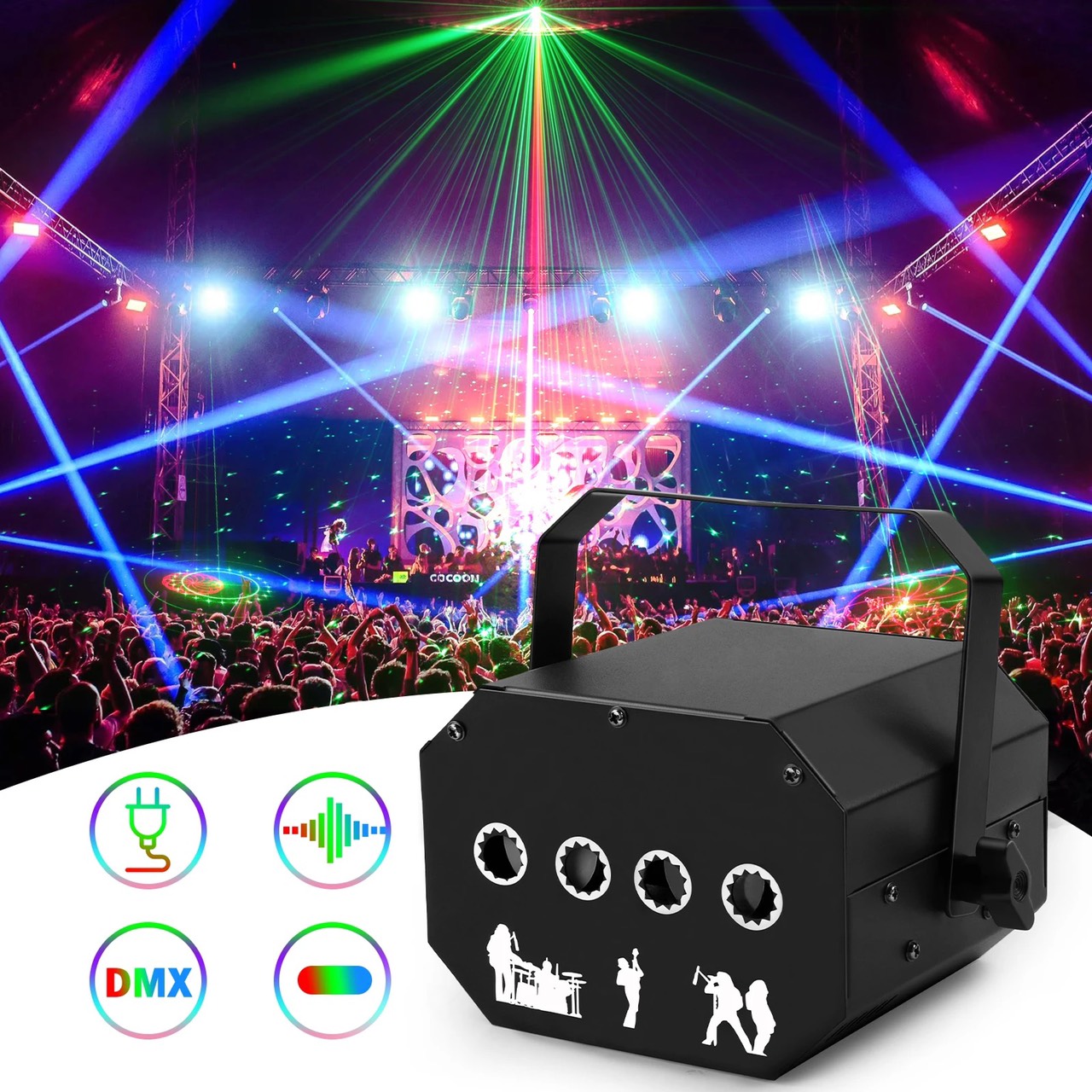 ĐÈN LASER NGÀN SAO CÓ HÌNH - DÙNG TRANG TRÍ CHO PHÒNG BAY