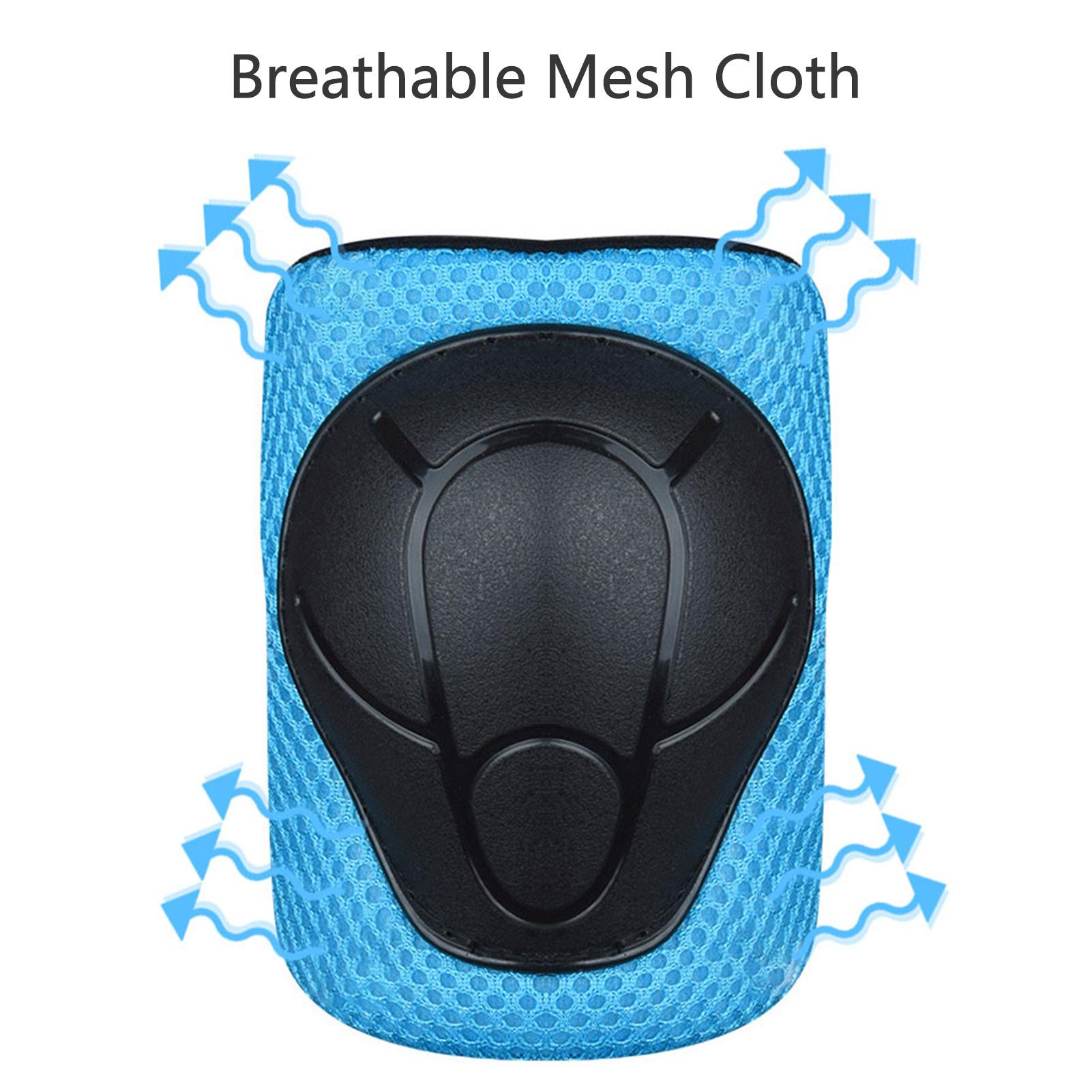2 Wrist Guards&2 Elbow Pads&2 Knee Pads Adjustable Breathable Impact Resistance All-around Protection for Outdoor Sport