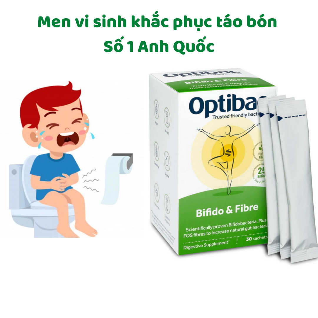 Thực phẩm Men vi sinh OptiBac Probiotics xanh Anh 30 gói hỗ trợ điều trị táo bón Dành cho Mẹ và bé