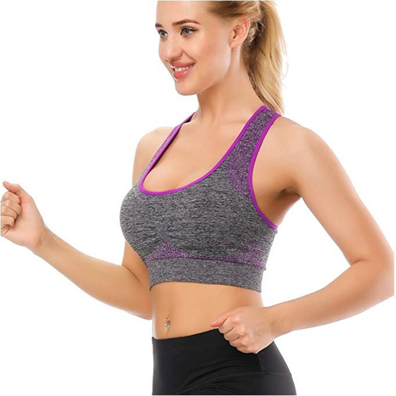 Áo Bra Tập GYM YOGA Nữ Simple Vải Dệt Kim Co Dãn Mịn Mát Có Sẵn Đệm Mút