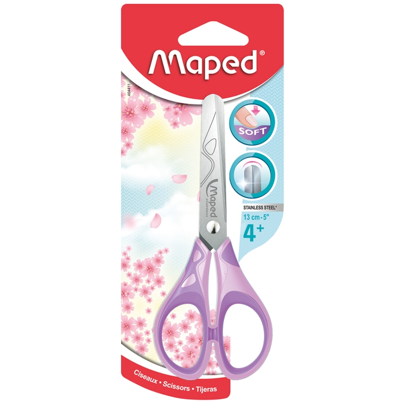 Kéo Học Sinh Maped Pulse Soft Pastel 13cm 464411 - Màu Tím