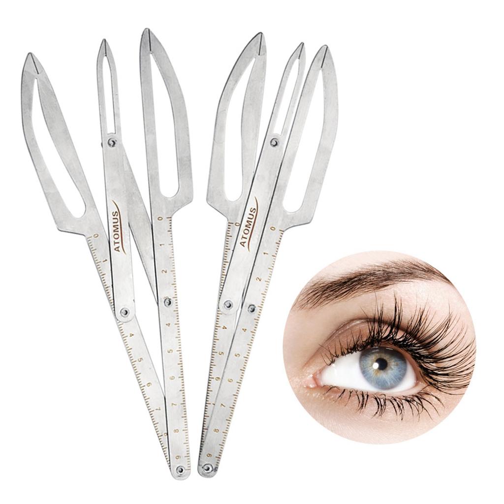 Stainless Caliper Microblading Tool Flexible Removable Ruler Arm Ratio Measure Caliper Ruler