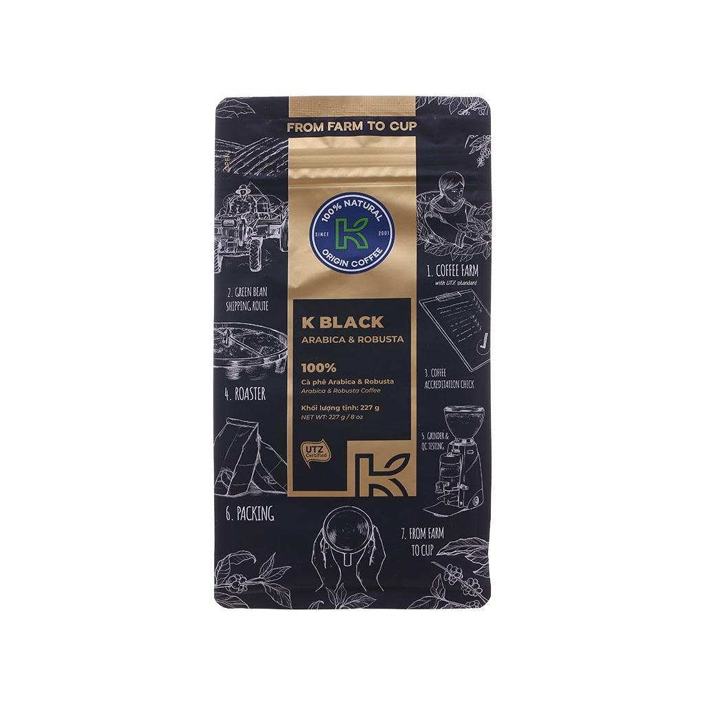 K COFFEE BLACK 227G - Cà Phê Nguyên Chất Chuẩn Châu Âu