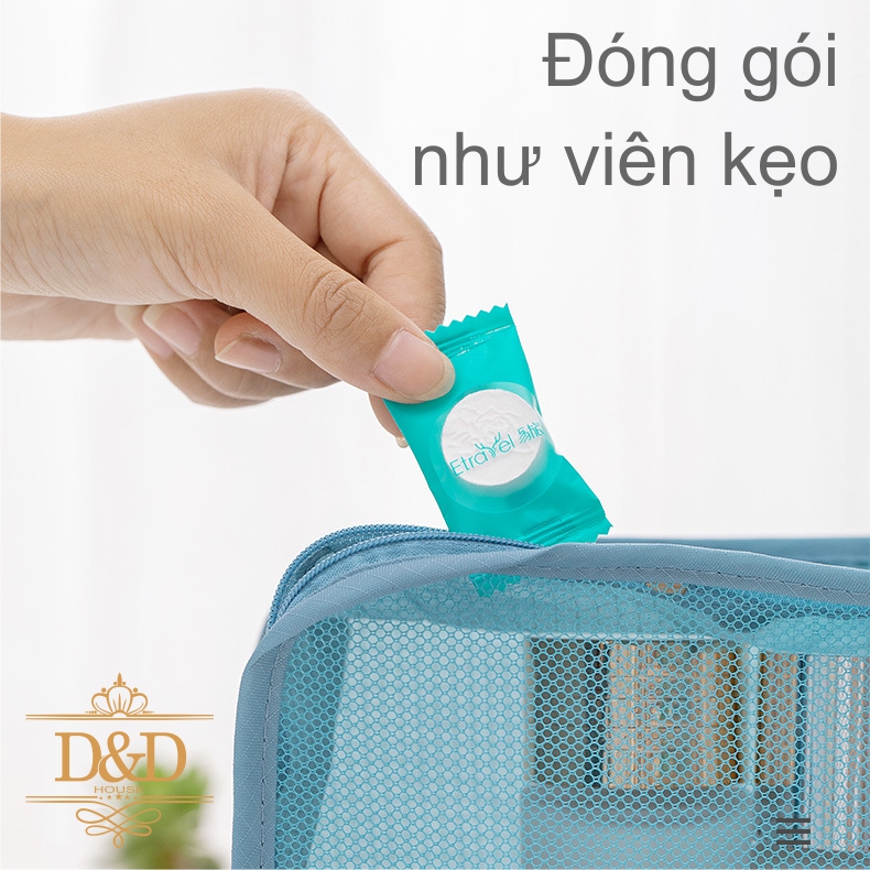 Set 5 khăn mặt nén du lịch dùng 1 lần ETRAVEL - 24x30cm