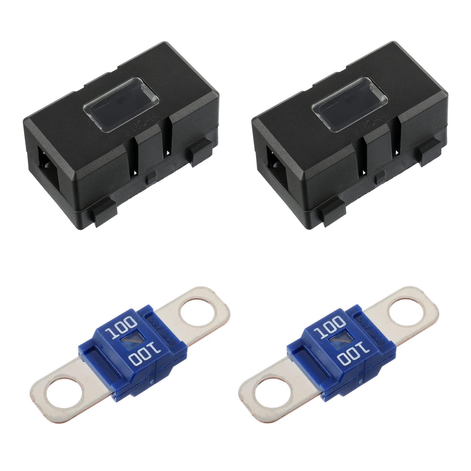 Car Fuse Holder with 2Pcs Fuses High Temperature Resistant Fuse Block Box  Fuse Vehicles Cars