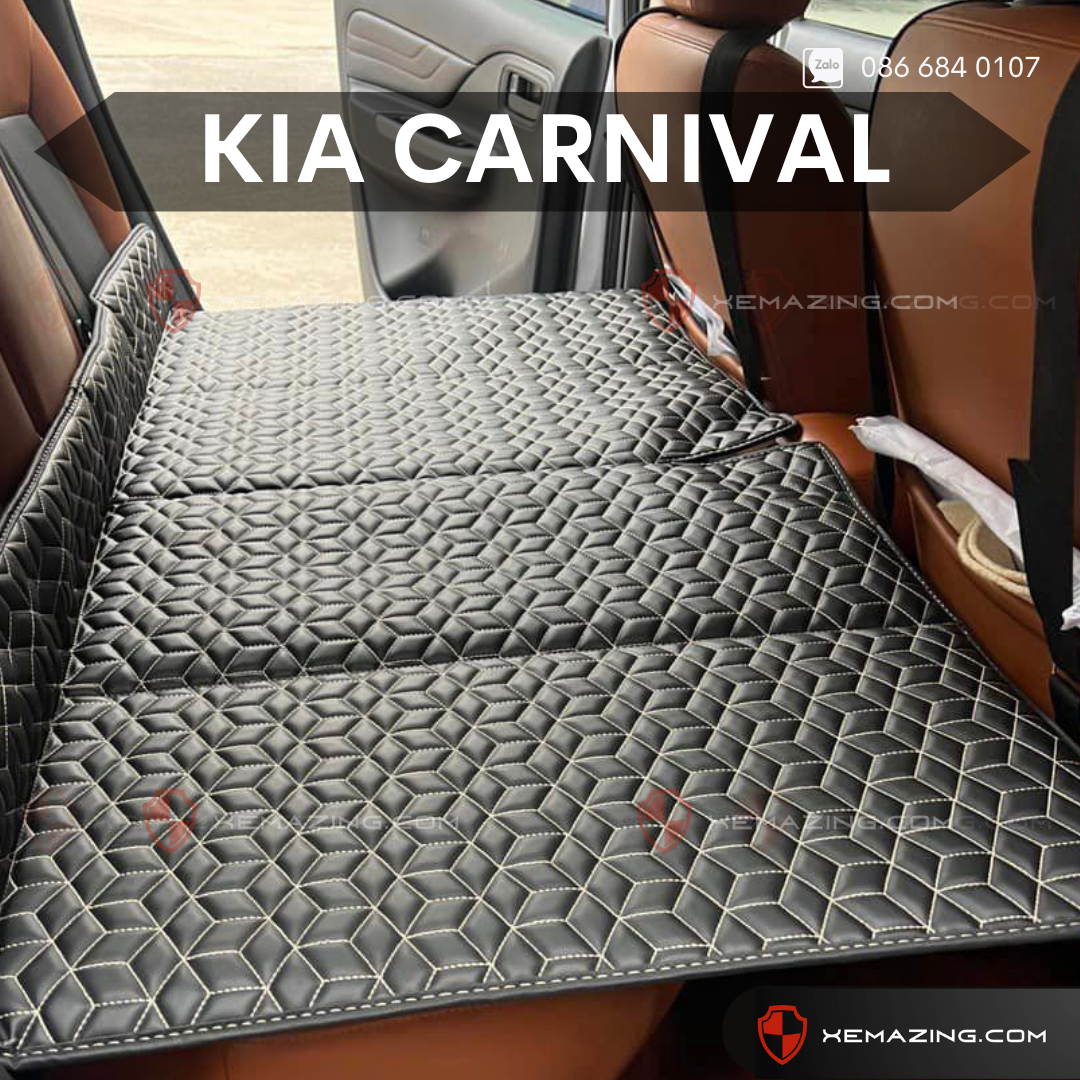 Đệm Nằm ô tô KIA CARNIVAL - Thiết kế 4 Khay Dọc Trợ Lực - Đệm không bơm như đệm hơi ô tô