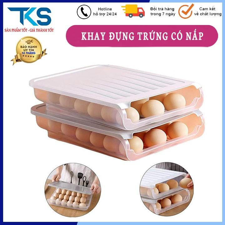 Khay đựng trứng đa năng, hộp đựng trứng có nắp đậy tiết kiệm không gian