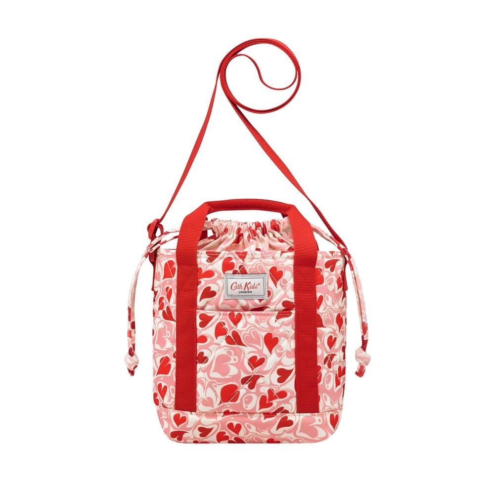 Cath Kidston-Túi đeo chéo Kids Quilted Drawstring Cross Body Marble Hearts Ditsy-1040678-Pink