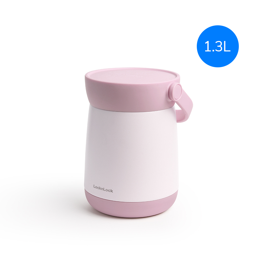 Bình giữ nhiệt đựng thức ăn LocknLock Mushroom LHC8048 LHC8049, Hàng chính hãng, 1,3-1,6L, 2 ngăn, có quai xách - JoyMall
