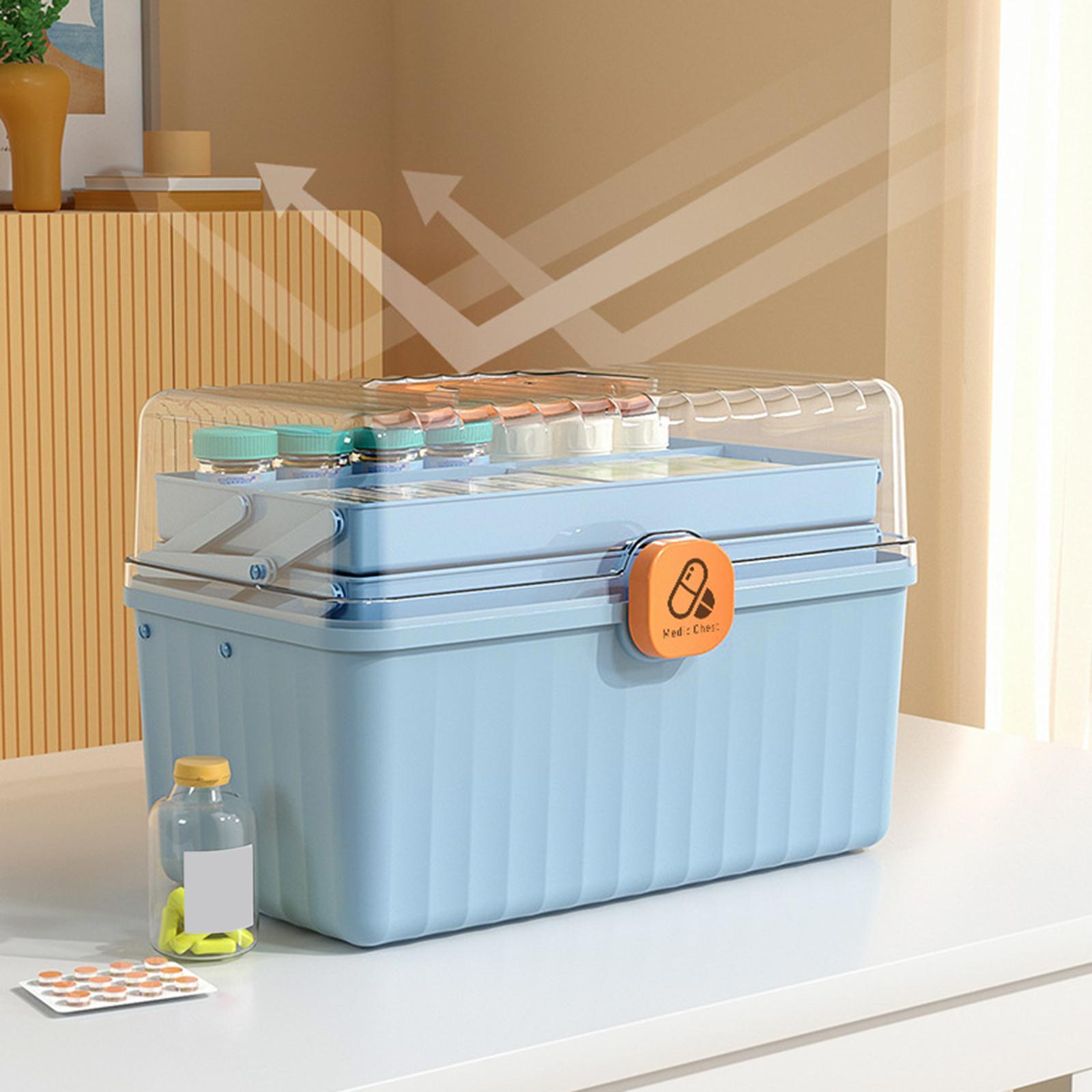 Multilayer Storage Cases Classified Organizer Blue Medium