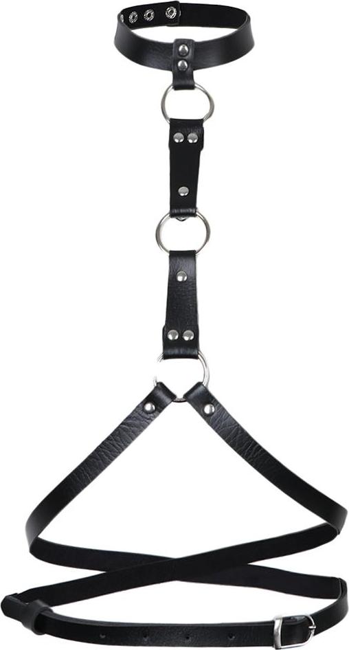 Bằng Da PU Cho Nữ Gợi Cảm Punk Thon Eo Gothic Dây Cơ Thể Caged Với Choker