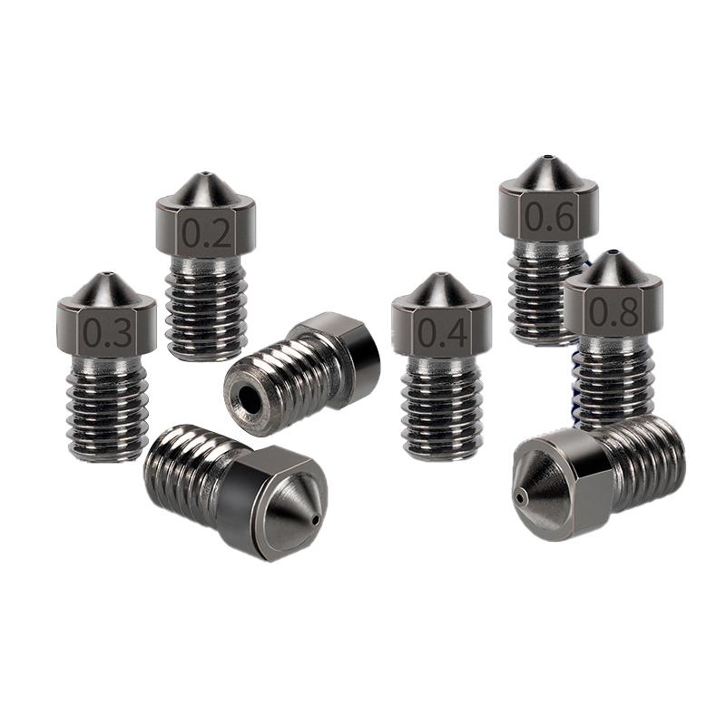 1/2/5 Chiếc Mới E3D Thép Cứng Đầu Phun Đầu Đùn Cho V5 V6 3D Máy In Phần Cập Nhật Đầu Phun 1.75Mm 0.2-1.0Mm