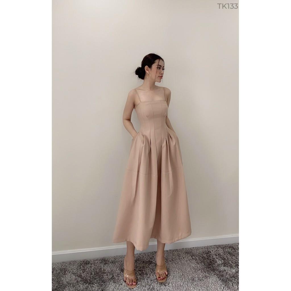 Đầm dự tiệc 2s đơn giản dáng xòe