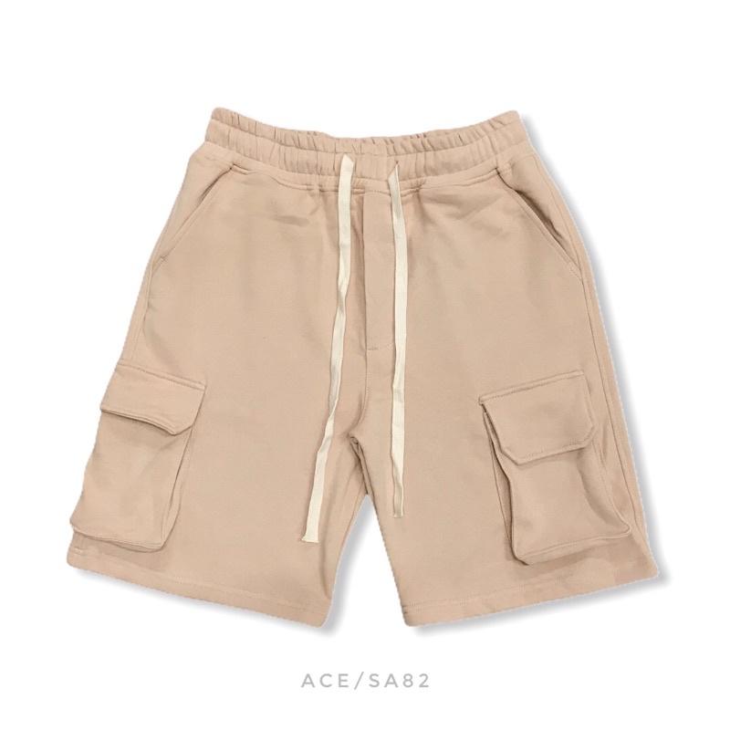 Quần short túi hộp màu be kiểu dáng CỰC CHẤT từ Ace streetwear