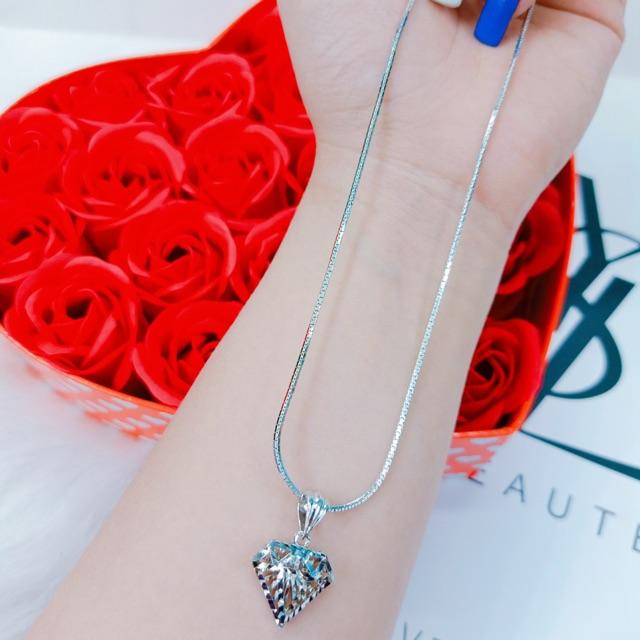 Dây mặt kim cương dát vàng ý RCLN