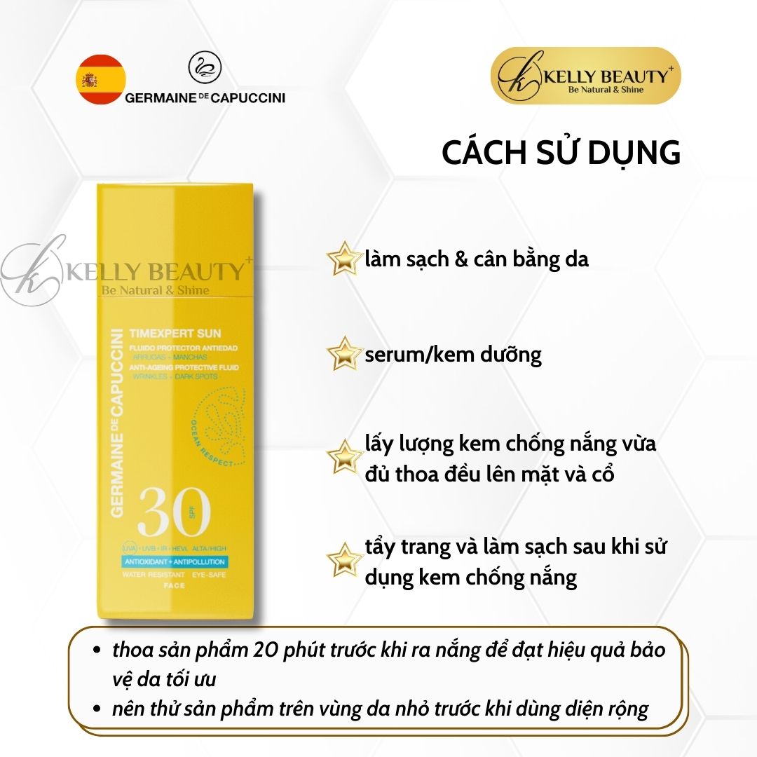 Nhũ Tương Chống Nắng Sinh Học Germaine Timexpert Sun Anti-Ageing Protective Fluid SPF 30 - Kelly Beauty