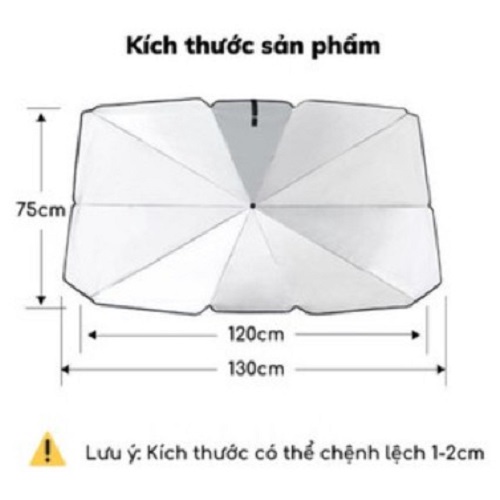 Phụ kiện nội thất ô tô - Ô dù chữ nhật che kính lái xe hơi, ô tô gia đình chống nắng, chống tia UV giúp giảm nhiệt xe trong mùa hè