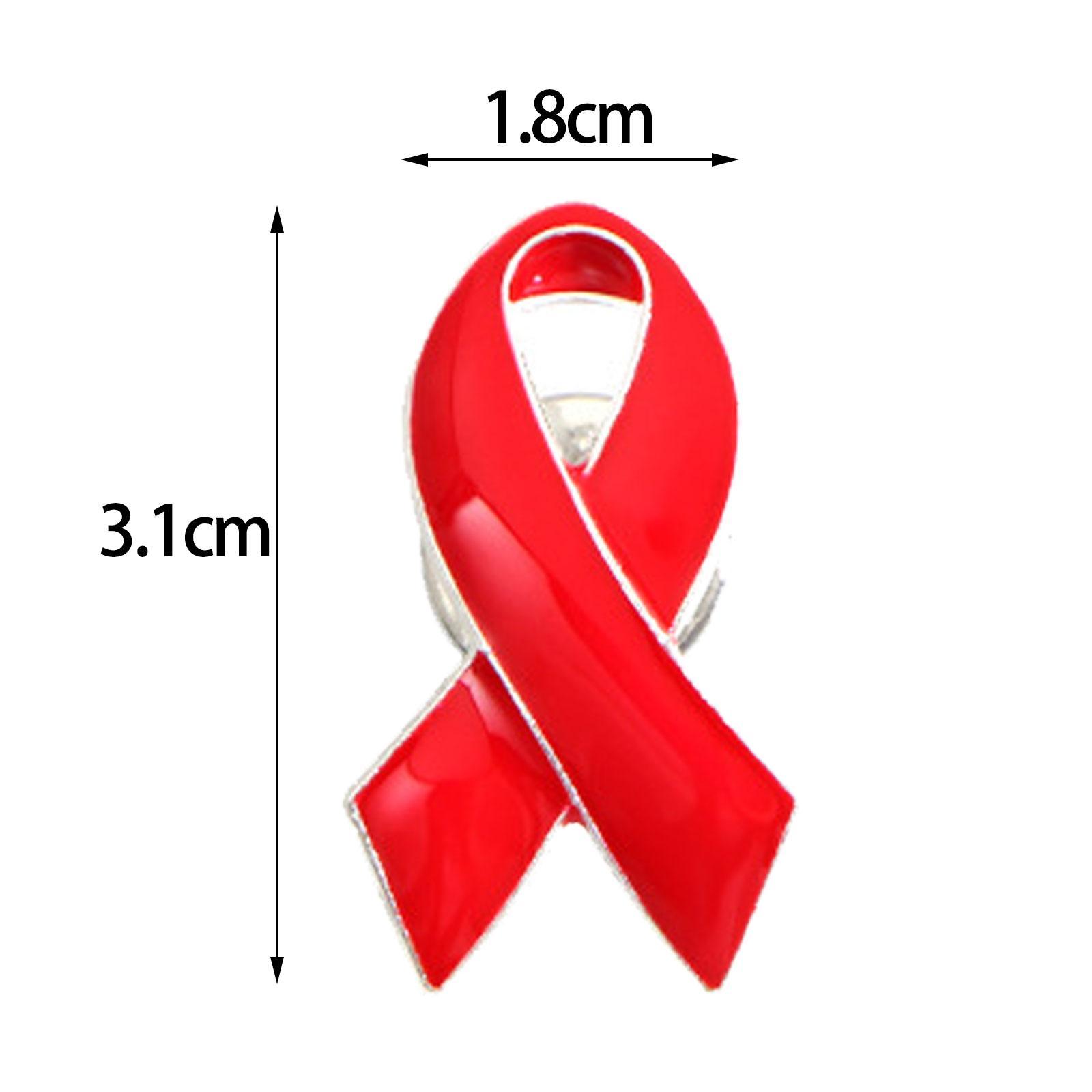 Fashion Red Ribbon Brooch Pin Buttons Badge Brooch for Clothes Hats Decor