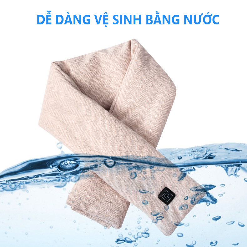 Khăn quàng cổ điện tạo nhiệt nam nữ Rhino W101 giữ ấm, mát xa, sạc pin tích điện giảm đau mỏi cổ vai gáy hiệu quả