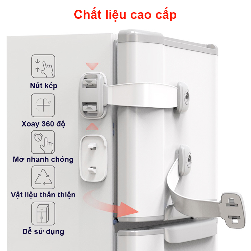 Khóa ngăn kéo cao cấp tiện lợi, Khóa tủ lạnh giúp bảo vệ an toàn cho bé – SSS032