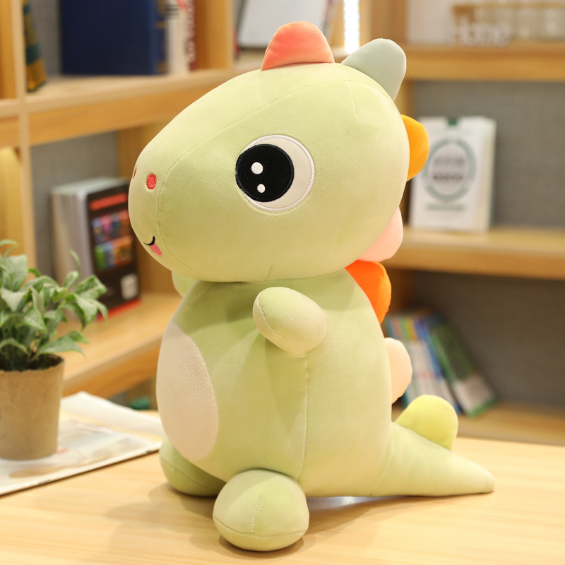 Gấu bông khủng long mắt lồi vây 7 màu siêu mềm siêu dễ thương (25cm) vải miniso mềm mại êm ái, an toàn cho trẻ nhỏ