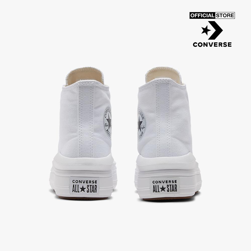 CONVERSE - Giày sneakers nữ cổ cao Chuck Taylor All Star Move 568498C-0000_WHITE