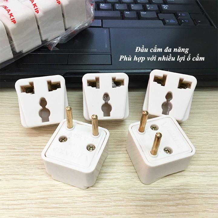 Combo 10 Phích Cắm Điện VINAKIP Chuyển Đổi Ổ 2 Chấu Thành 3 Chấu An Toàn Khi Sử Dụng 00682