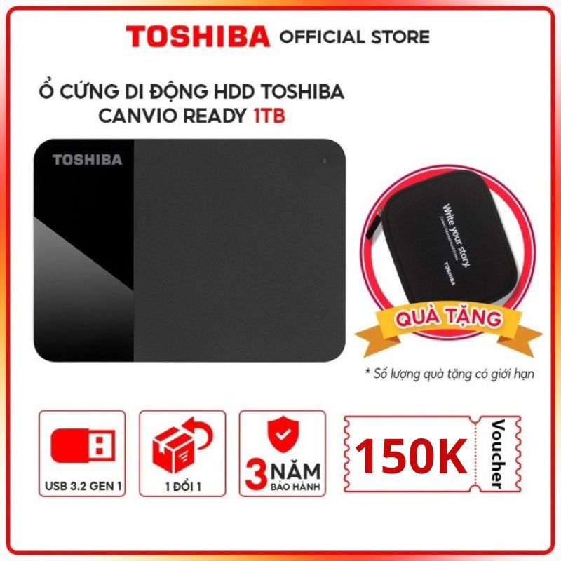 Ổ Cứng Di Động Toshiba Canvio Ready Hàng Chính Hãng